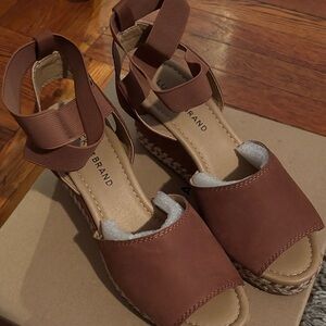 Lucky Brand Brown Espadrille Wedges